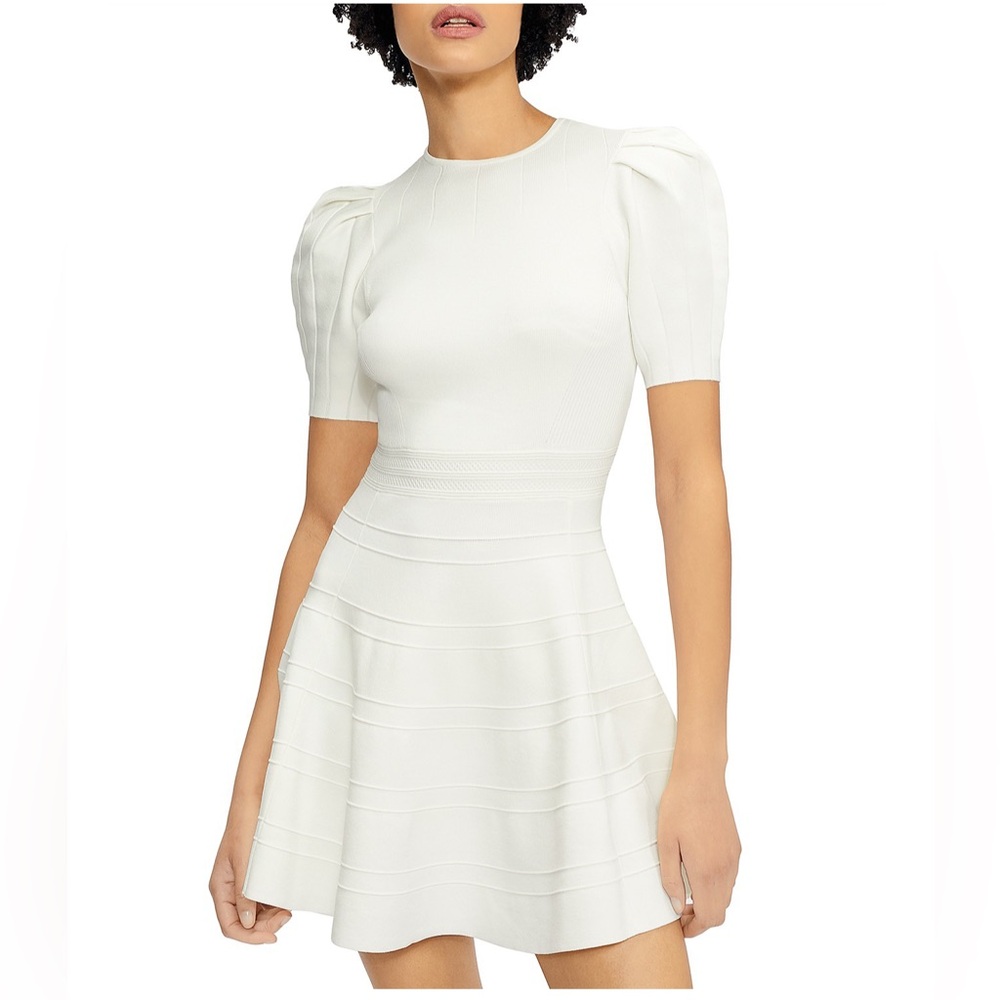 Ted Baker Cream Puff Sleeve Mini Dress